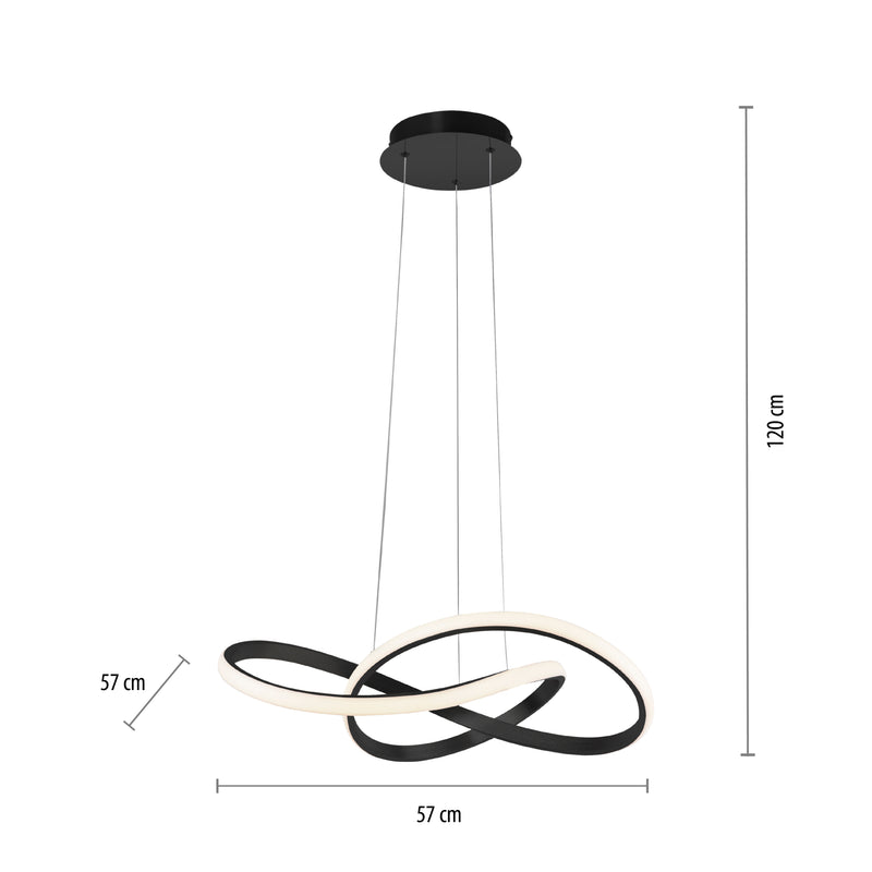 Lustra Paul Neuhaus MARIA LED Negru