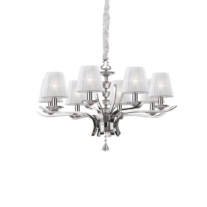 Lustra PEGASO Ideal Lux, E14 max 8 x 28W, SP8, Alb