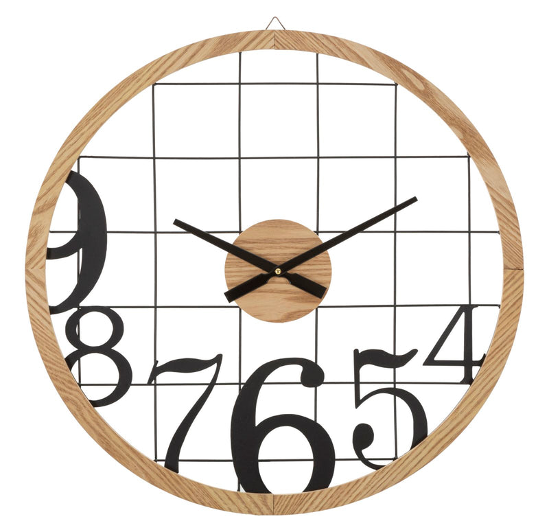 Ceas de Perete Mauro Ferretti Numbers, Negru/Maro, Ø60 cm