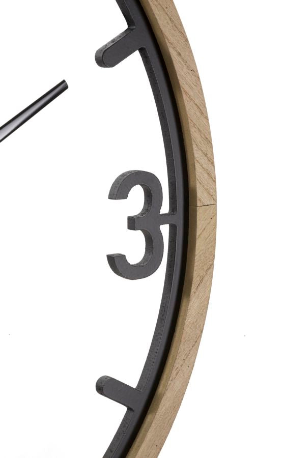 Ceas de Perete Mauro Ferretti Clips, Negru/Maro, Ø60 cm