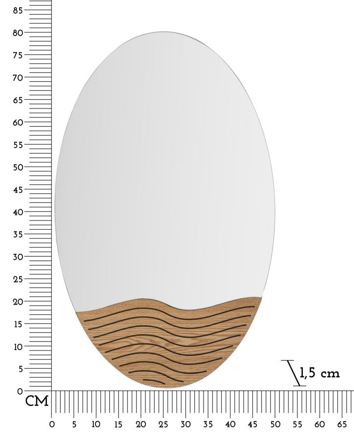 Oglindă Mauro Ferretti Lines, 50x80 cm