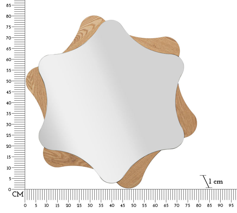 Oglindă Mauro Ferretti Stea, Natural, Ø80 cm