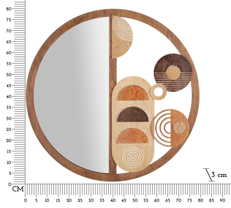 Oglindă Mauro Ferretti Block, Ø80 cm