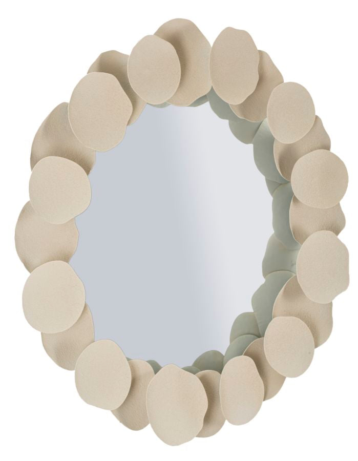 Oglindă Mauro Ferretti Dune, Crem, Ø62 cm