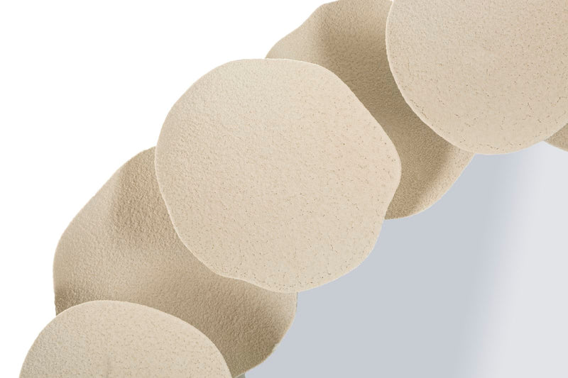 Oglindă Mauro Ferretti Dune, Crem, Ø62 cm