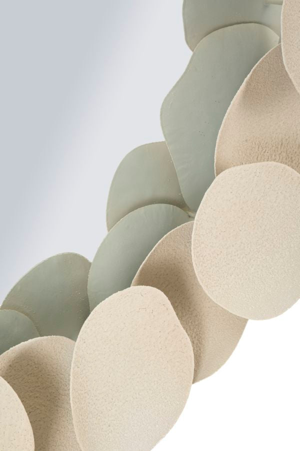 Oglindă Mauro Ferretti Dune, Crem, Ø62 cm