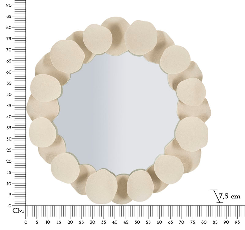 Oglindă Mauro Ferretti Dune, Crem, Ø62 cm