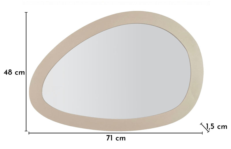 Oglindă Mauro Ferretti Saturno, Gri Porumbel, 71x48 cm