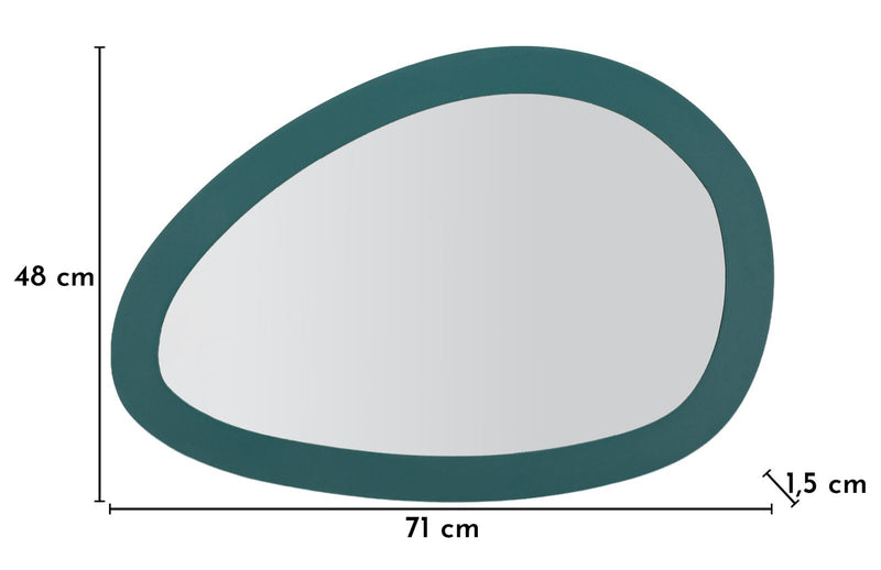 Oglindă Mauro Ferretti Saturno, Teal, 71x48 cm