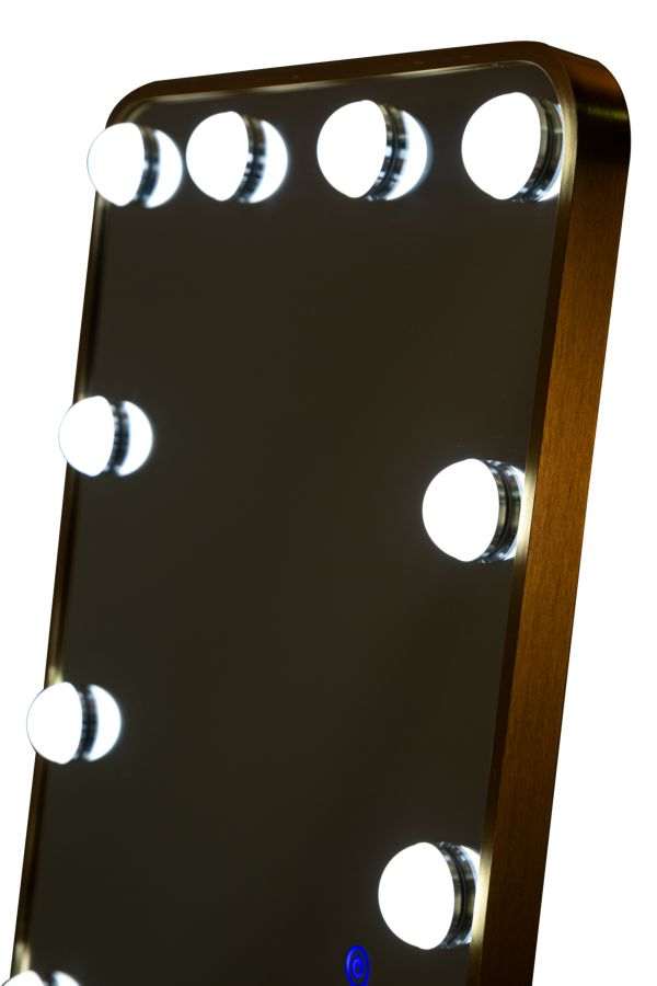 Oglindă Mauro Ferretti LED, Auriu, 50x160 cm