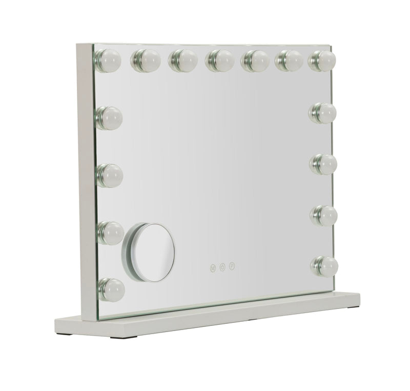 Oglindă de Masă Mauro Ferretti LED, Alb, Ø9 cm