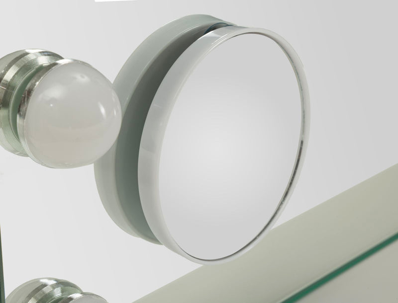 Oglindă de Masă Mauro Ferretti LED, Alb, Ø9 cm