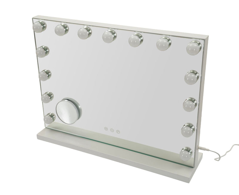Oglindă de Masă Mauro Ferretti LED, Alb, Ø9 cm