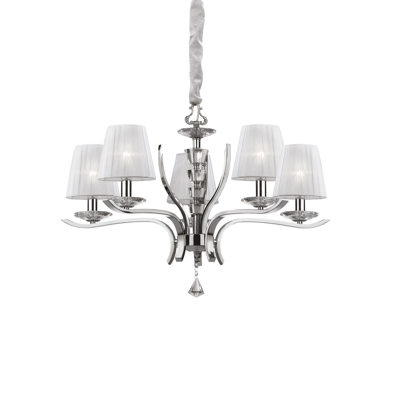 Lustra PEGASO Ideal Lux, E14 max 5 x 28W, SP5, Alb