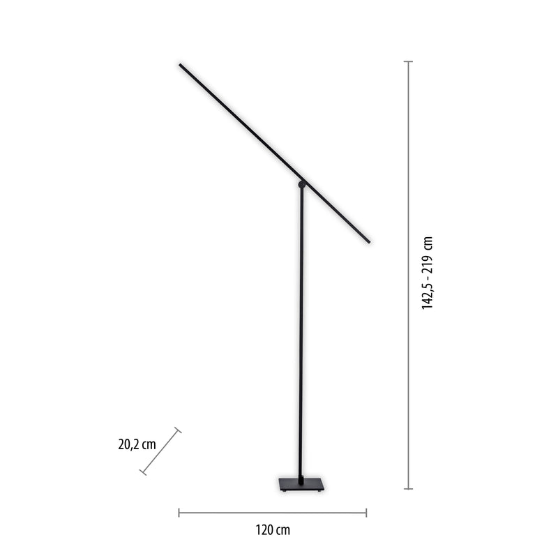 Lampadar Paul Neuhaus PURE-GRAFO LED Negru