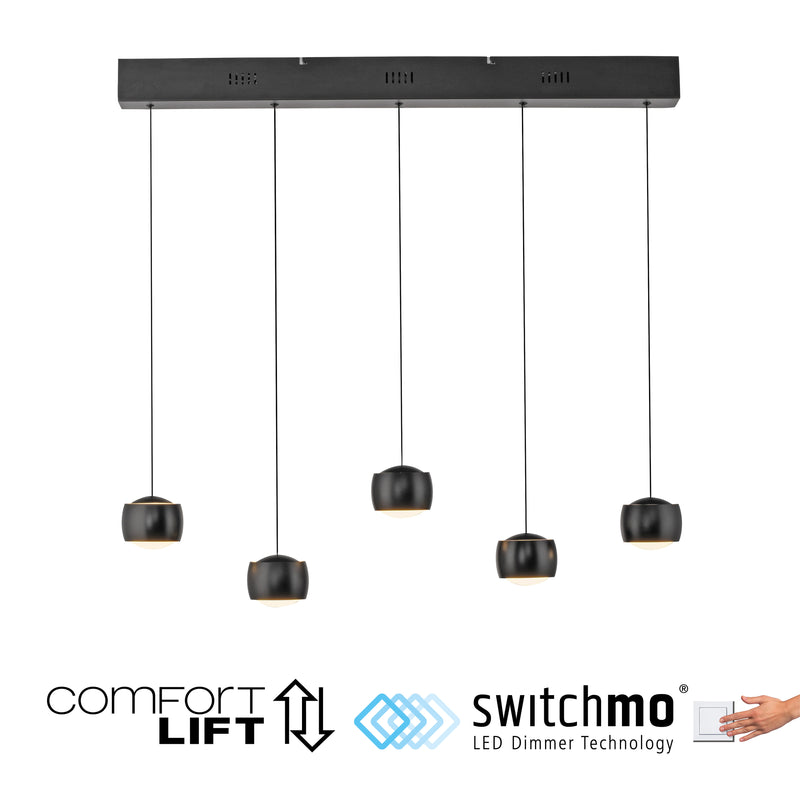 Lustra Paul Neuhaus BALLINI 5xLED Negru
