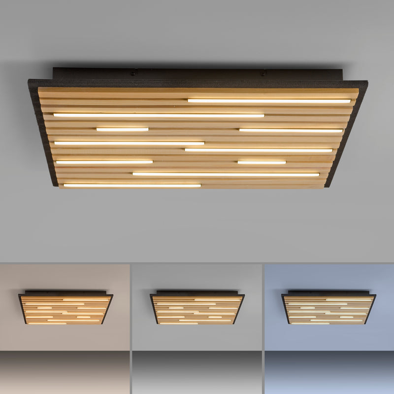 Plafoniera Paul Neuhaus Q-AKUSTIK LED Lemn
