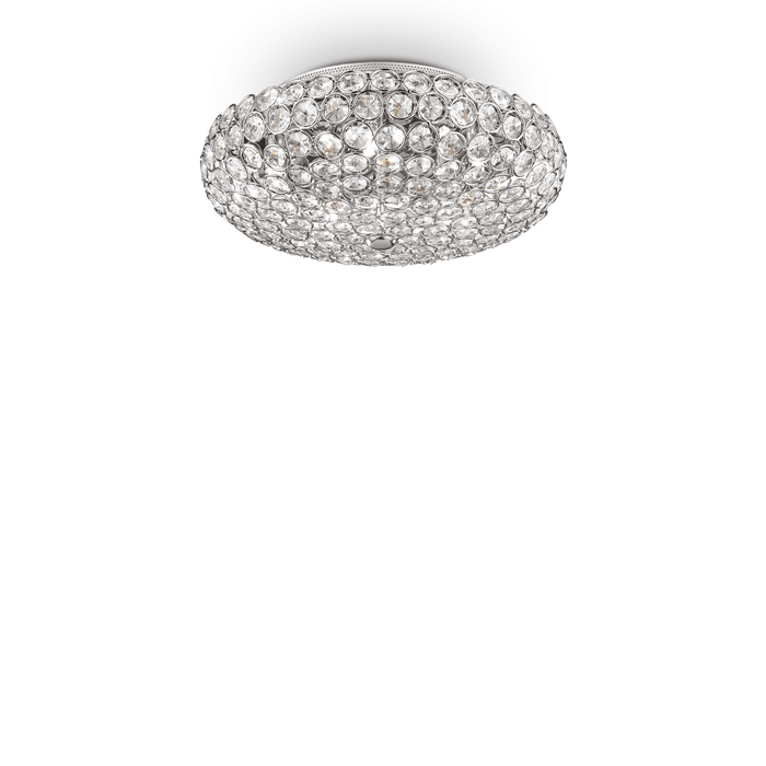 Plafoniera/Aplica KING Ideal Lux, G9 max 5 x 40W, Crom, 38 cm