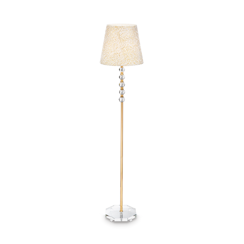 Lampadar QUEEN Ideal Lux, E27 max 1 x 60W, Auriu