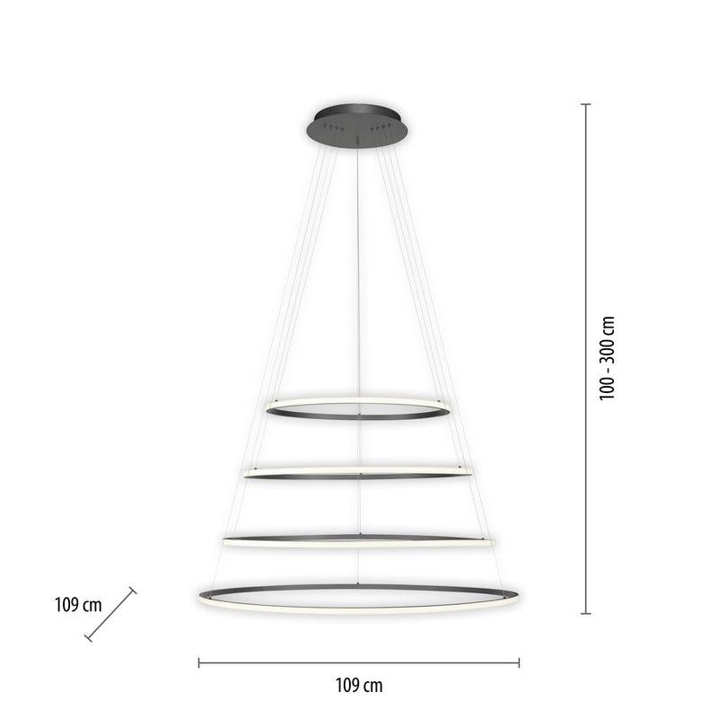 Lustra Paul Neuhaus TESSARA LED Antracit