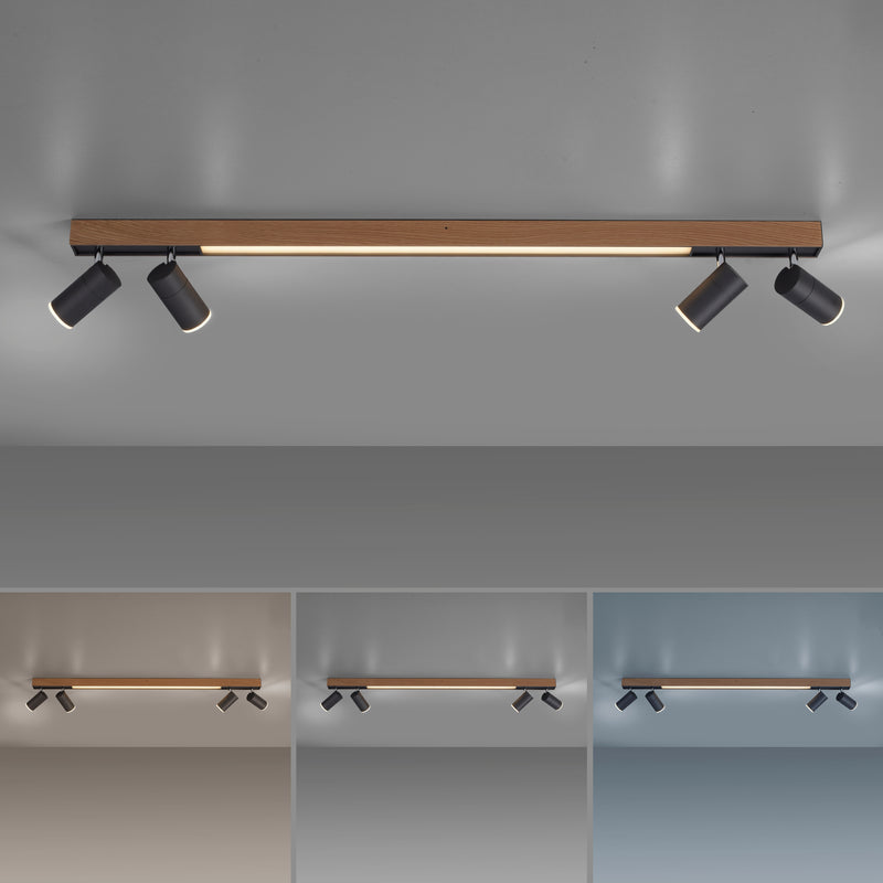 Plafoniera Paul Neuhaus PURE-LINES 5xLED Lemn Natural