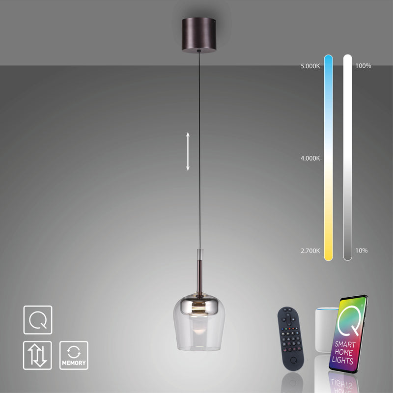 Lustra Paul Neuhaus Q-KON LED Argintiu