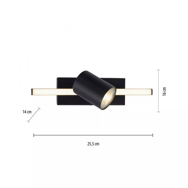 Plafoniera Paul Neuhaus BARIK 2xGU10 Negru