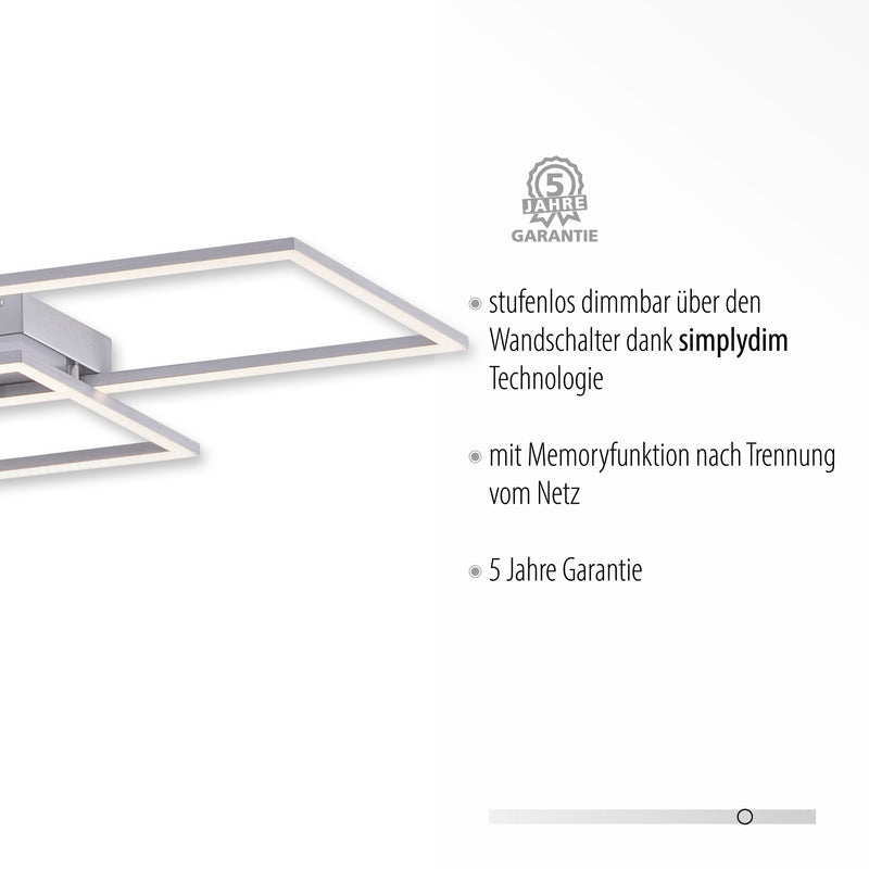 Plafoniera Paul Neuhaus INIGO 2xLED Otel