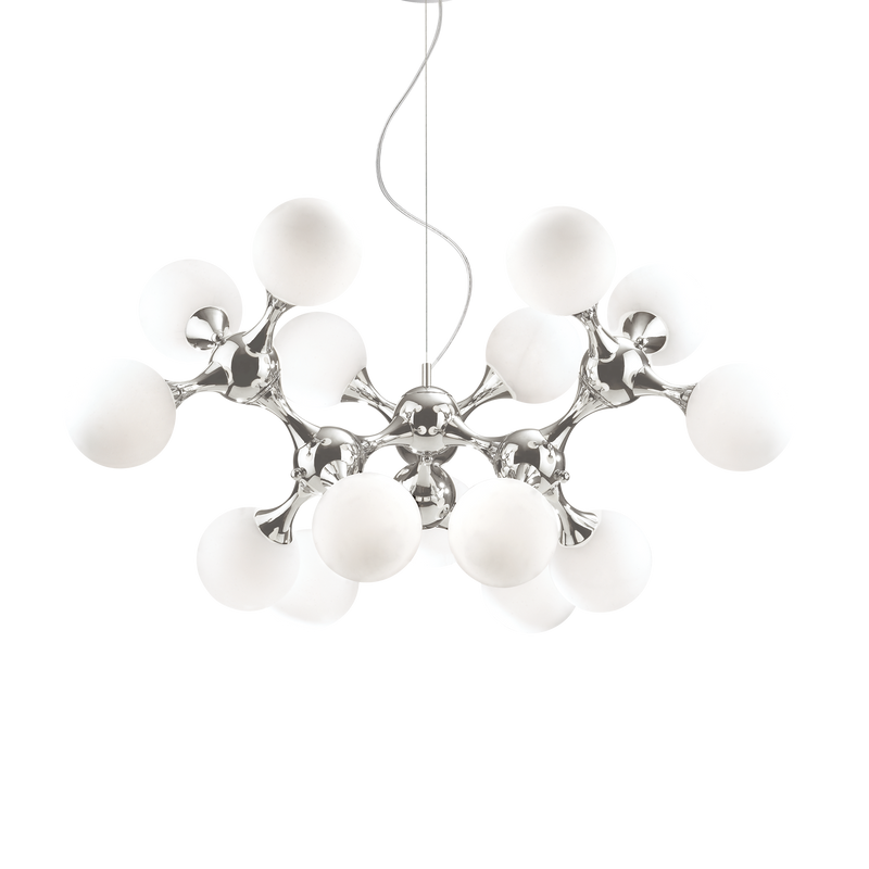 Lustra NODI Ideal Lux, E14 max 15 x 28W, Alb