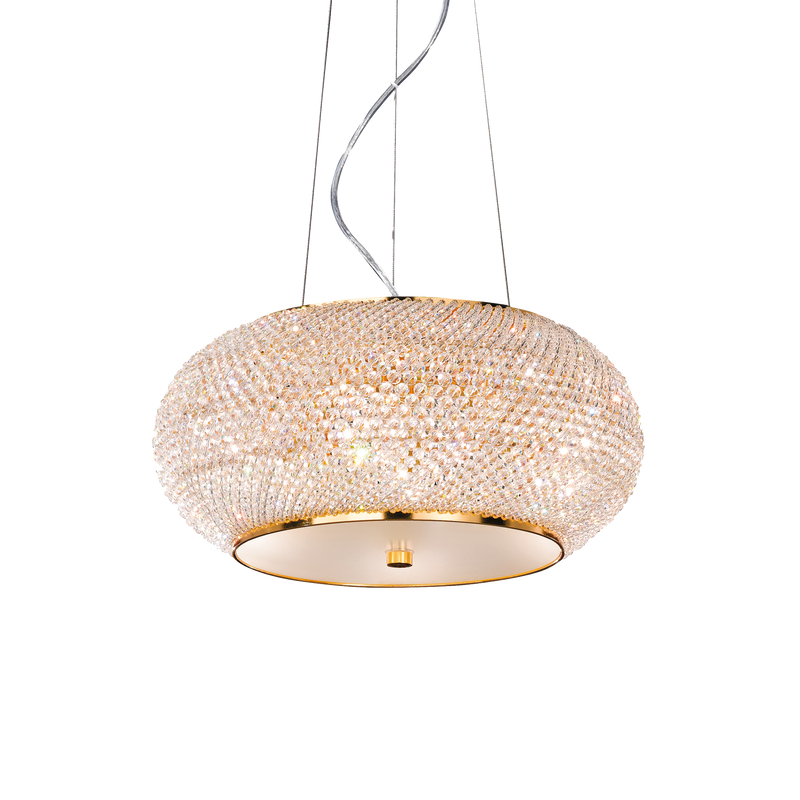 Lustra PASHA' Ideal Lux, E14 max 6 x 40W, SP6, Auriu