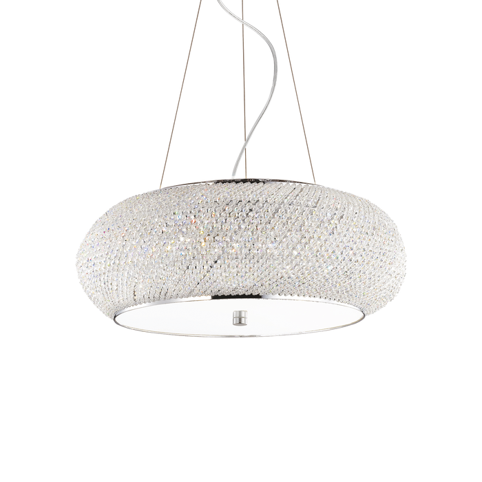 Lustra PASHA' Ideal Lux, E14 max 10 x 40W, SP10, Crom