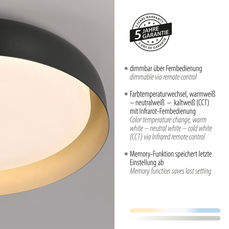 Plafoniera Paul Neuhaus OSKO LED Negru