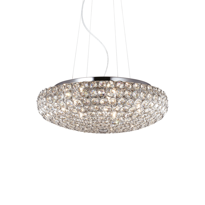 Lustra KING Ideal Lux, G9 max 7 x 40W, Crom, 46 cm