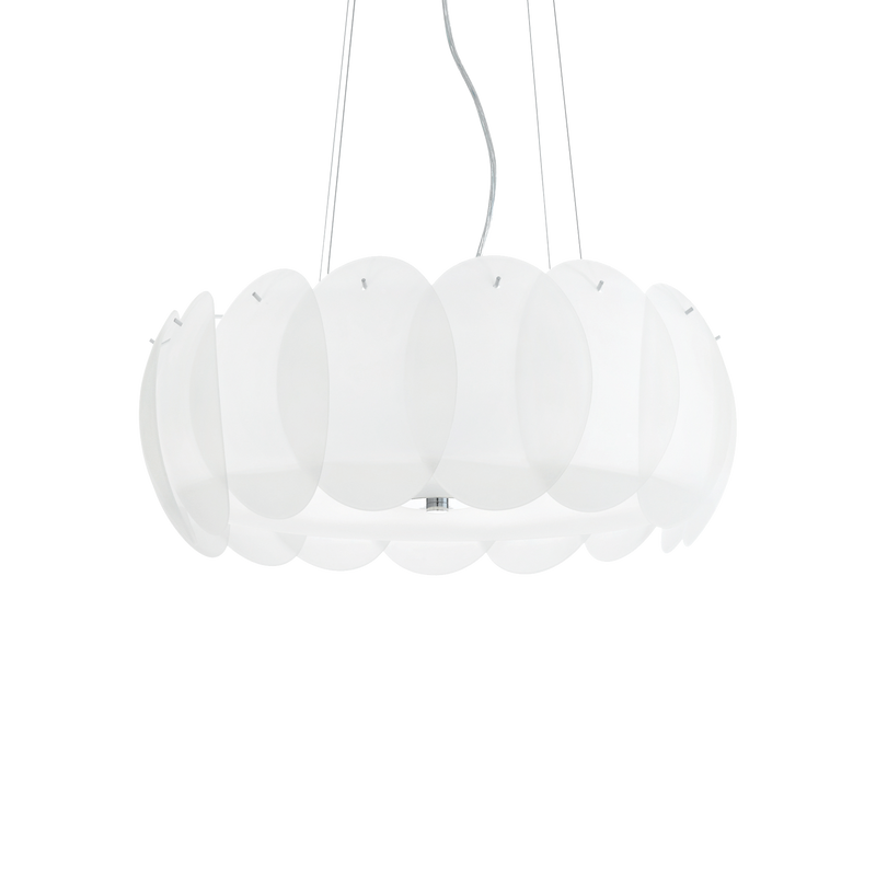 Lustra OVALINO Ideal Lux, E27 max 8 x 60W, SP8, Alb