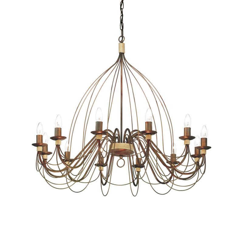 Lustra CORTE Ideal Lux, E14 max 12 x 40W, Cupru