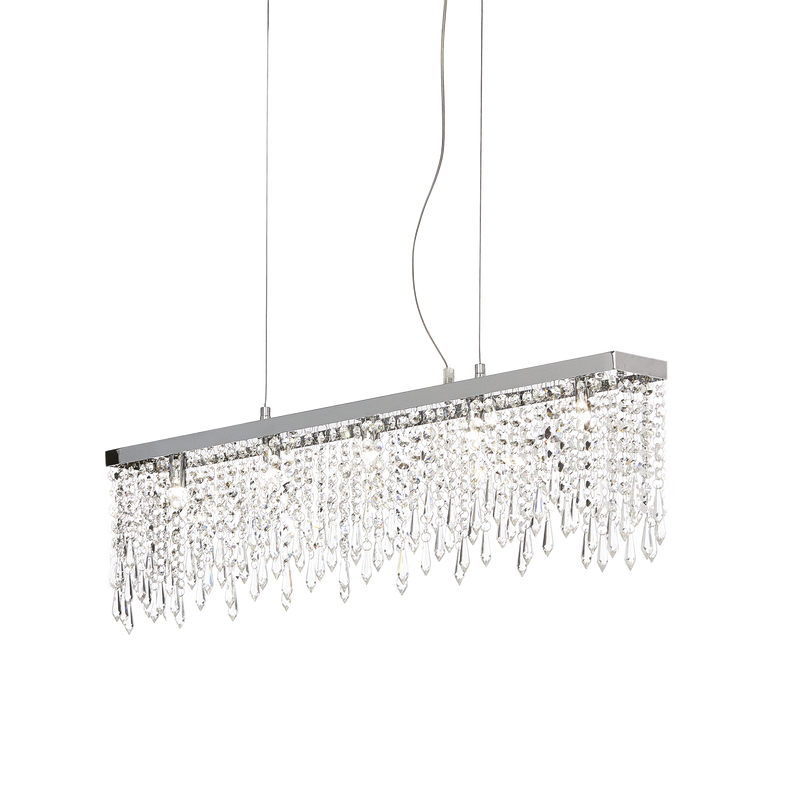 Lustra GIADA Ideal Lux, G9 max 5 x 40W, Transparent, 85 cm