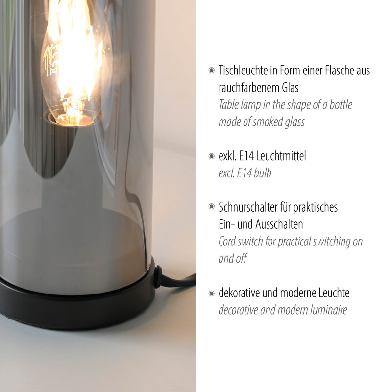 Veioza Paul Neuhaus BOTTLE 1xE14 Fumuriu