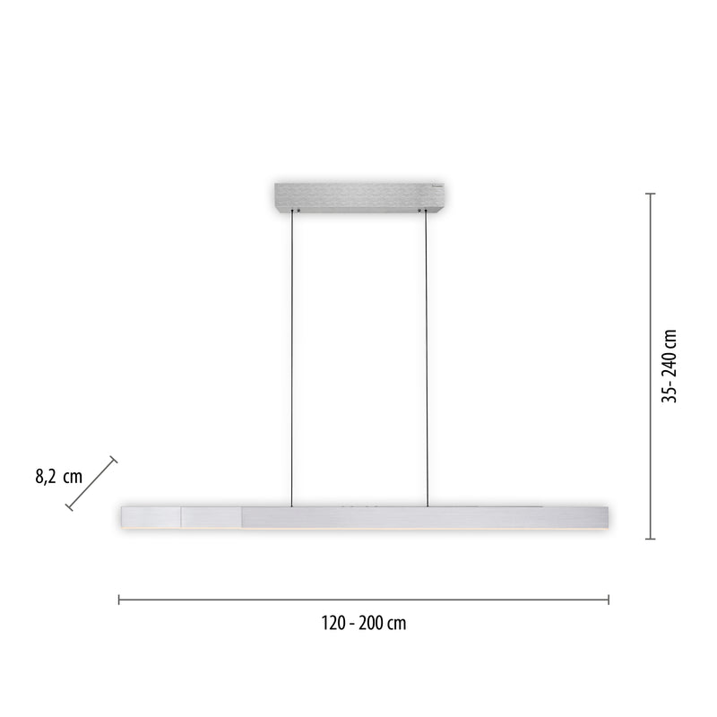 Lustra Paul Neuhaus PURE MOTO-RISE 3xLED Aluminiu