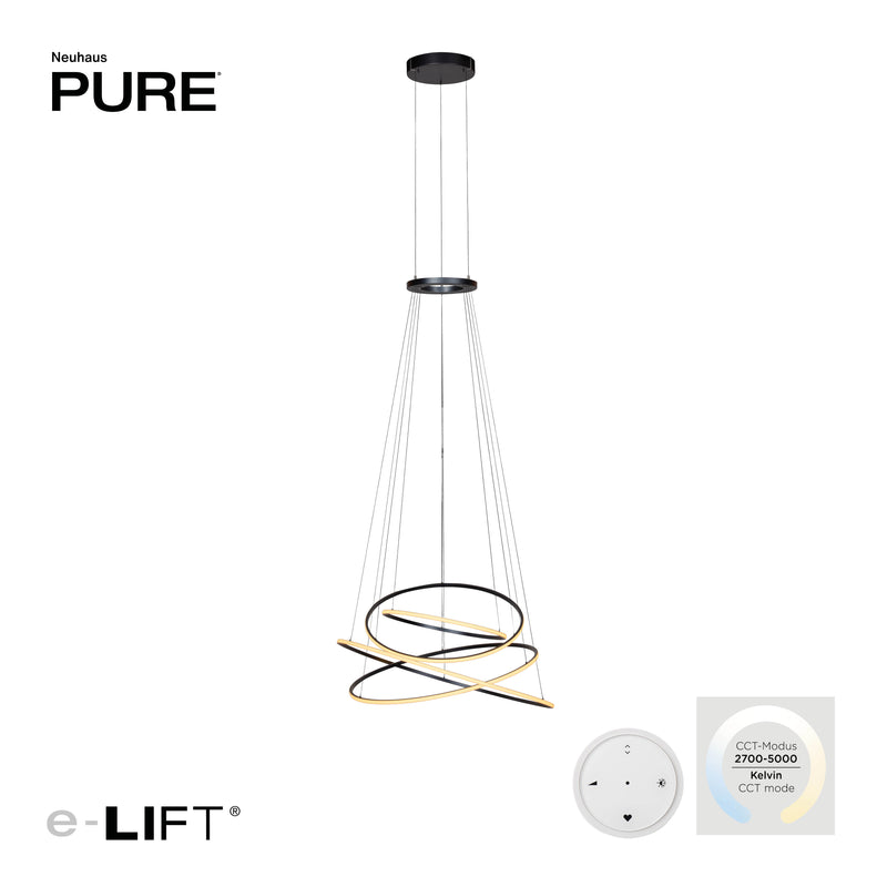 Lustra Paul Neuhaus PURE E-FLYING RINGS LED Gri