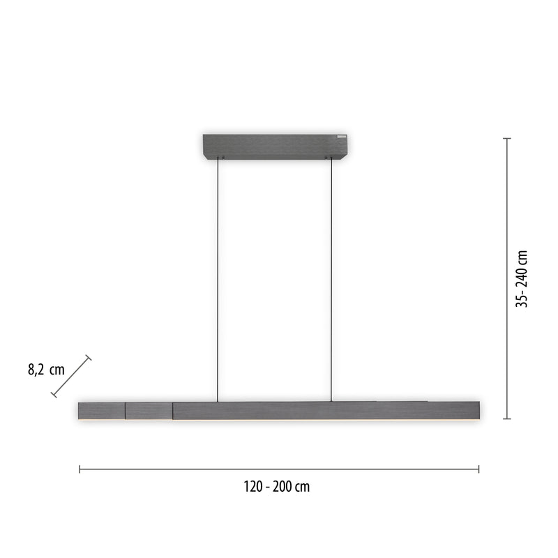 Lustra Paul Neuhaus PURE-MOTO-RISE 3xLED Gri