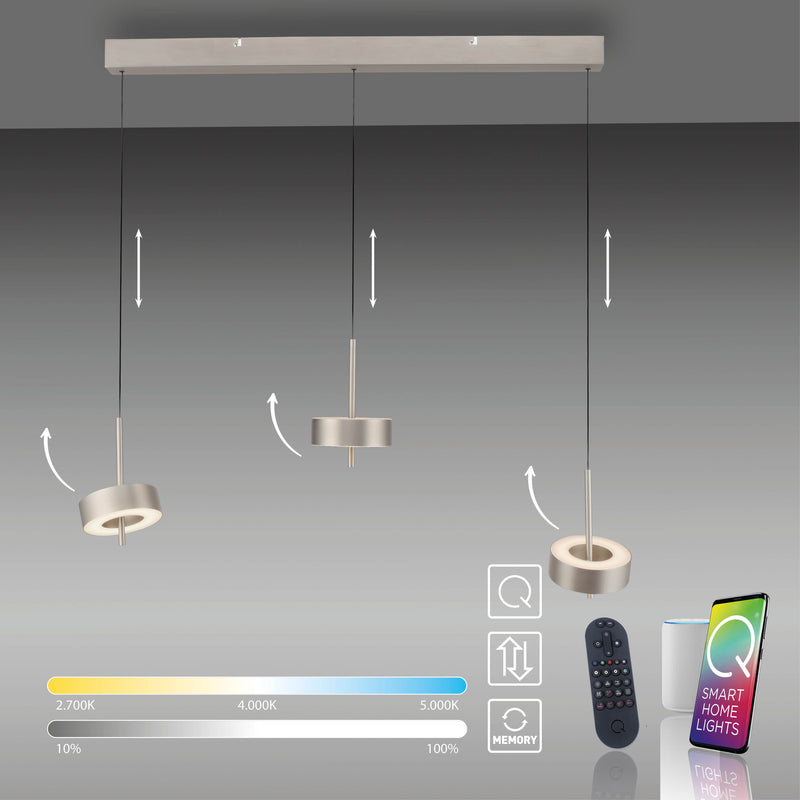 Lustra Paul Neuhaus Q-ROTATE 3xLED Aluminiu