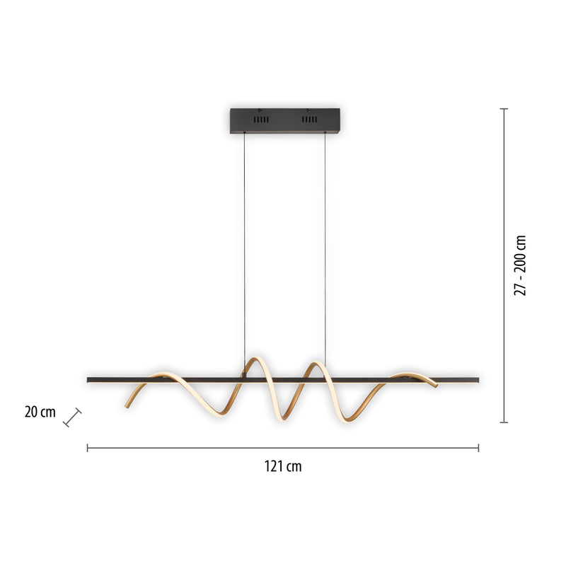 Lustra Paul Neuhaus EMANDA LED Negru