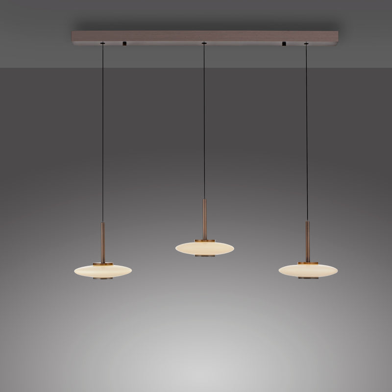 Lustra Paul Neuhaus PURE VITRUM 6xLED Maro Metalic