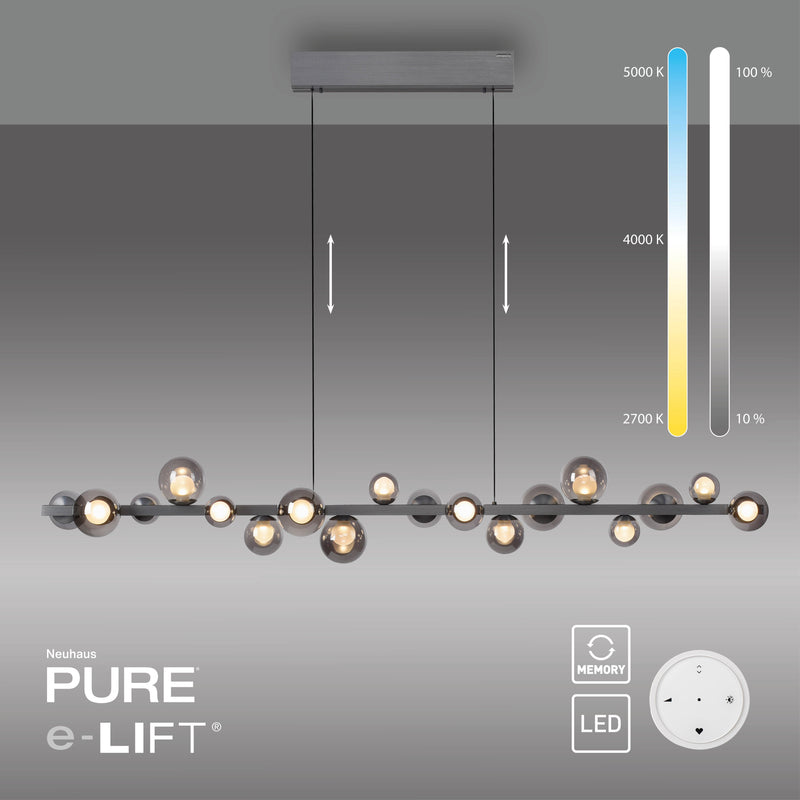 Lustra Paul Neuhaus PURE E-POPUP 18xLED Gri