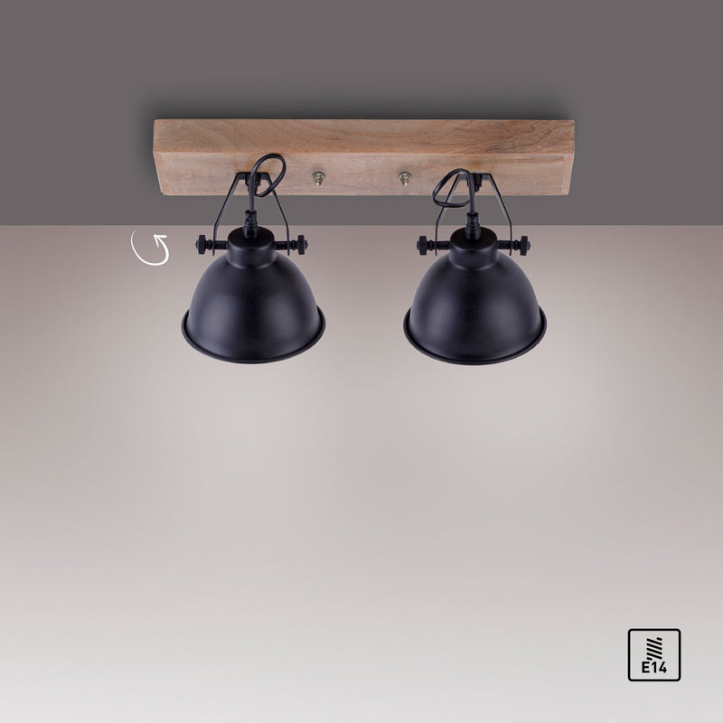 Plafoniera Paul Neuhaus SAMIA 2xE14 Negru