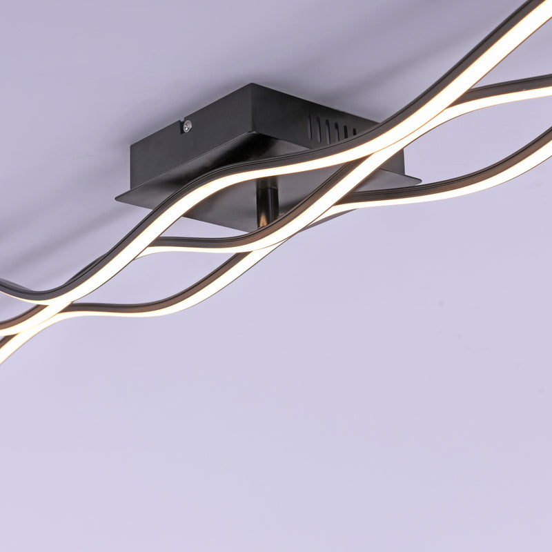 Plafoniera Paul Neuhaus WAVE 3xLED Negru