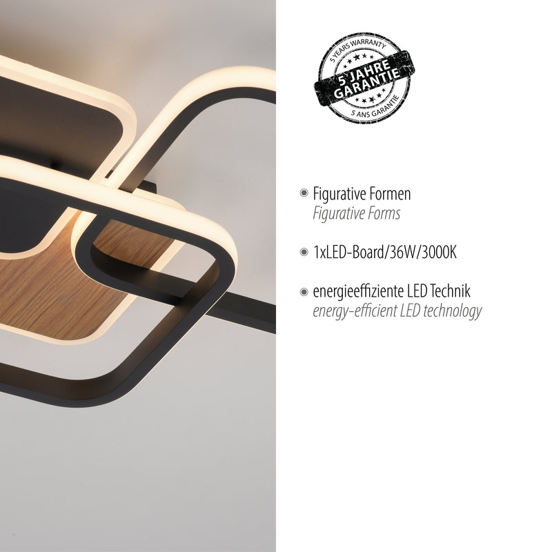 Plafoniera Zuma Line SEVENT LED Lemn Decor