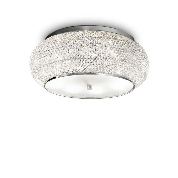 Plafoniera/Aplica PASHA' Ideal Lux, E14 max 10 x 40W, D55, Crom