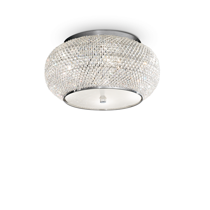 Plafoniera/Aplica PASHA' Ideal Lux, E14 max 6 x 40W, D40, Crom