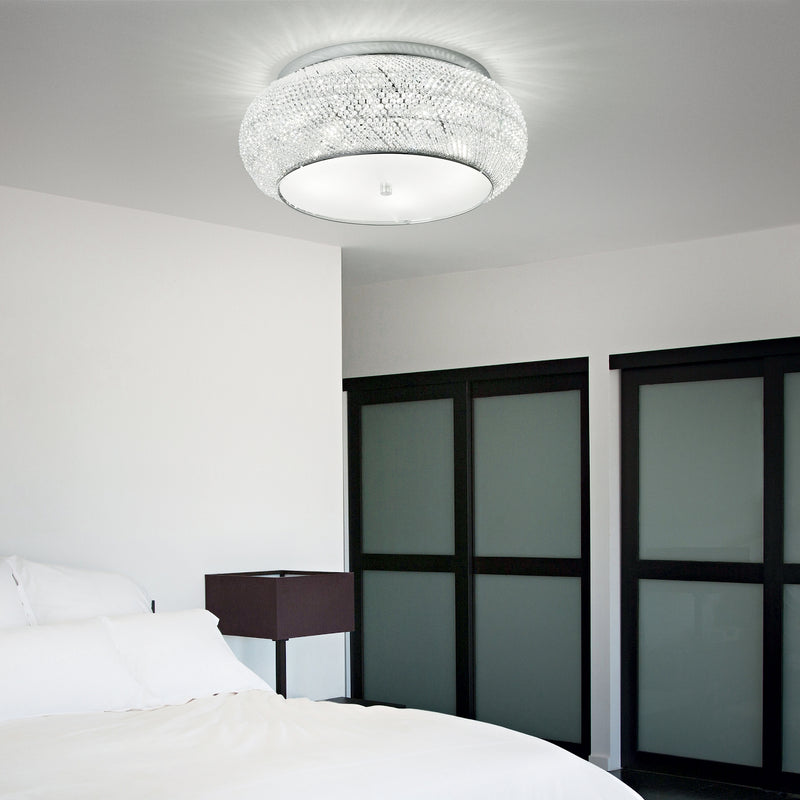 Plafoniera/Aplica PASHA' Ideal Lux, E14 max 10 x 40W, D55, Crom